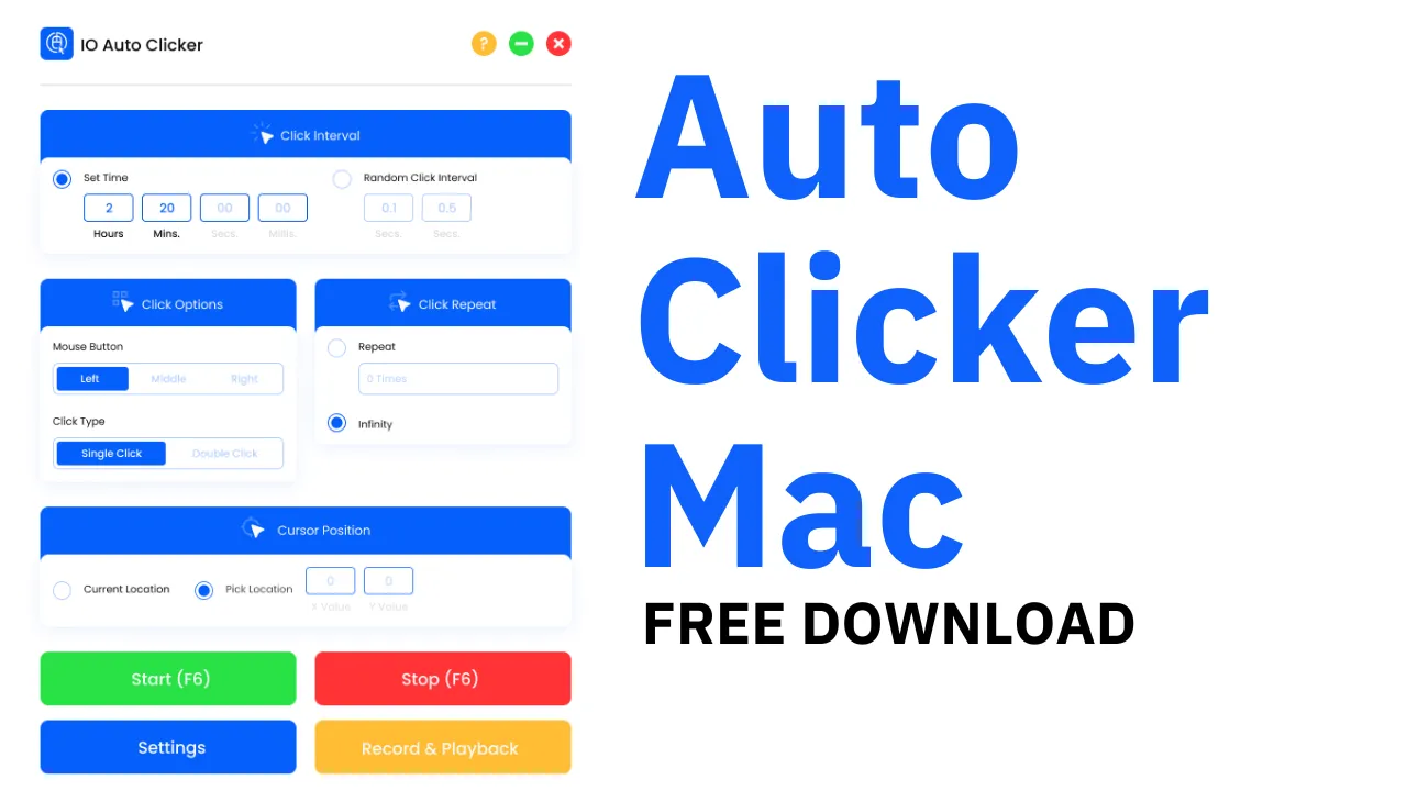 Auto Clicker for Mac – Free Download (2024 Latest Version)