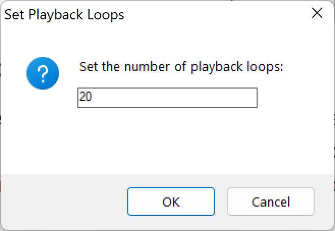 Setting up playback loops:
